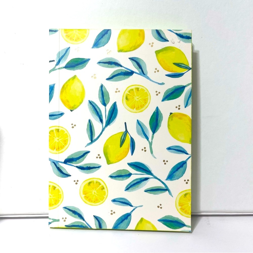 Green Inspired  Lemons Journal Notebook chlorine free
